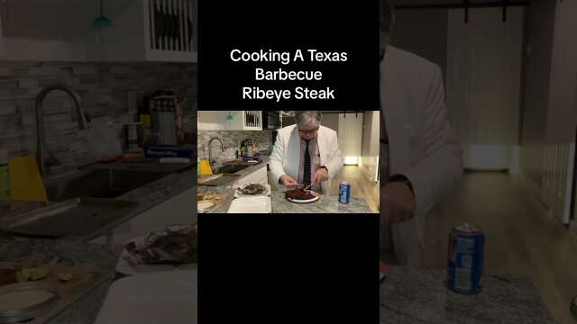 Cooking A Texas Barbecue Ribeye Steak #Texas #Barbecue #TexasBarbecue #RibeyeSteak #Steak #TexasBbq