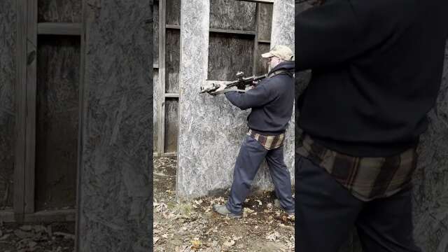 CQB Footwork: The Cross Entry #cqb #cqc #training #shooting #selfdefense #roomclearing #nightvision