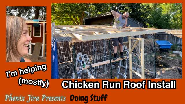 Chicken Run Roof Installation
