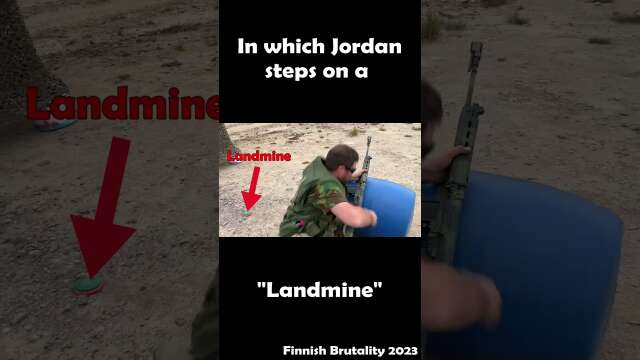 Jordan Steps On A "Landmine" #finnishbrutality2023