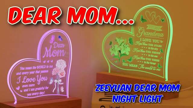 ZEEYUAN Dear Mom Night Light Review