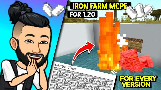 IRON FARM FOR MINECRAFT 1.20 VERSION | MCPE IRON FARM