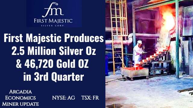 First Majestic Produces 2.5 Million Silver Ounces and 46,720 Gold Ounces in 3rd Quarter