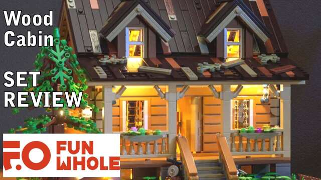 I built the Wood Cabin set made by Fun Whole...