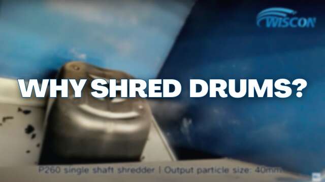 Watch What Happens When We Shred a Chemical Drum!