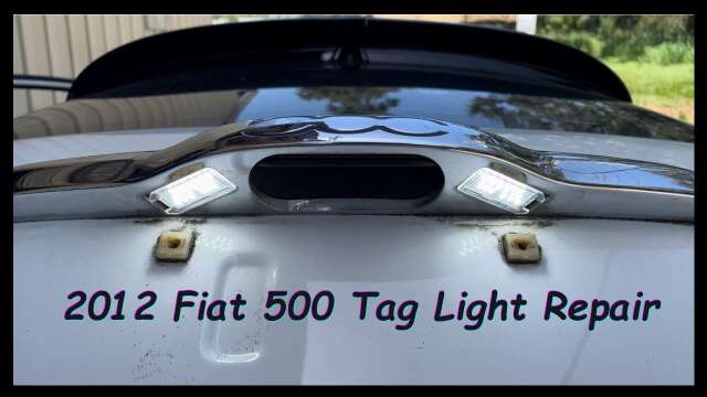 How to change 2012 Fiat 500 Tag Lights