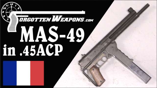 Prototype French MAS-49 SMG in .45ACP