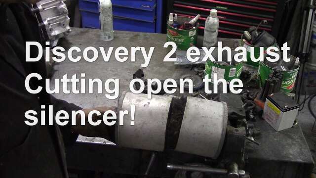 Discovery 2 exhaust Cutting open the silencer!