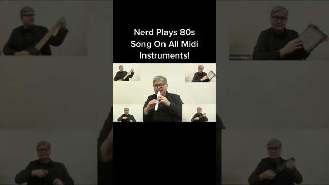 Nerd Playing MIDI Instruments