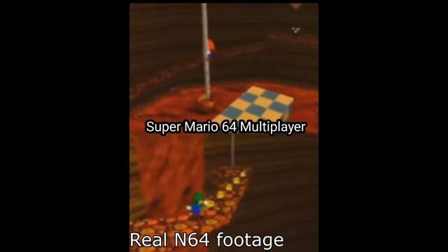 Mario 64 With Splitscreen Multiplayer #shorts
