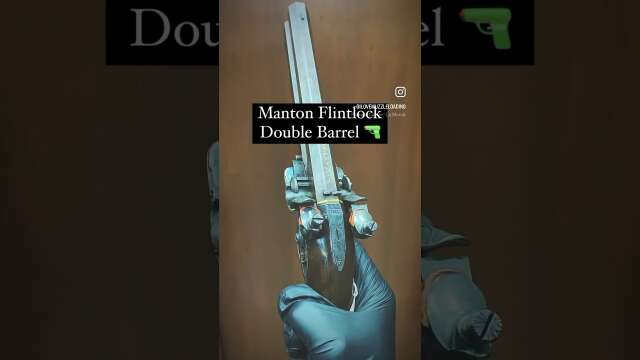 Over/Under Manton Flintlock Double, pretty wild my dude #muzzleloader #gun #blackpowder