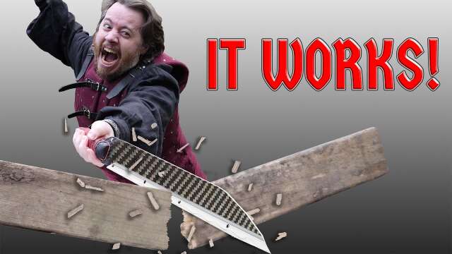 WOW! This CARBON FIBER blade is INSANE!!! - making a FUNCTIONAL GIANT SWORD Part 5