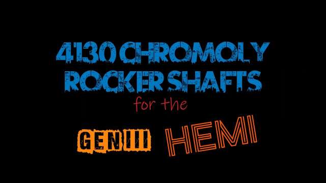 Manton 4130 Chromoly Rocker Arm Shafts - Gen 3 Hemi 5.7 - 6.1 - 6.2 - 6.4