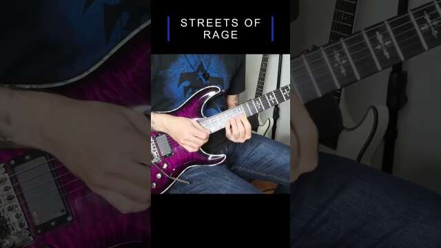 First Solo Guitar "Streets of Rage" 🎸🔥 #shorts