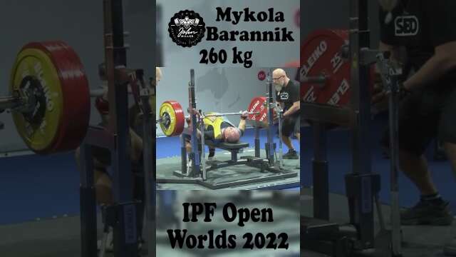 Mykola Barannik - 1st Place 933kg Total *WR* - 83kg Class 2022 IPF World Open Championship