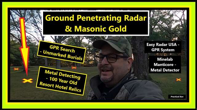 GPR  -  Masonic Gold - Unmarked Burials - Resort Hotel Treasures #minelabmanticore #metaldetecting