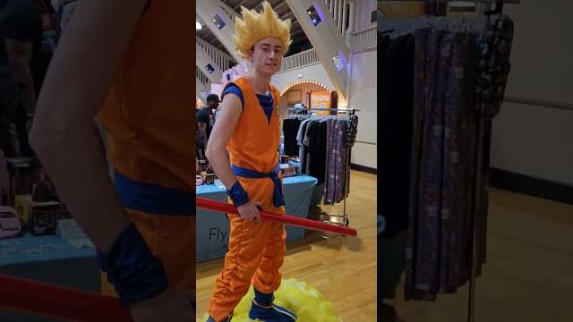 Goku on the Nimbus at Anime St Pete