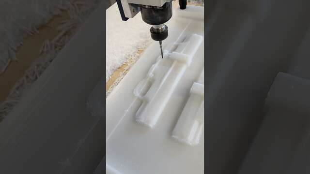 CNC cutting a holster mold #shorts #cncmachining #kydex