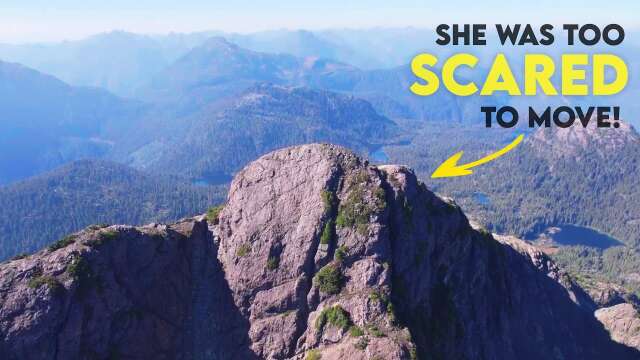 FROZEN in FEAR! We Found a Hiker Terrified on the Side of a Mountain | Mount Klitsa Vancouver Island