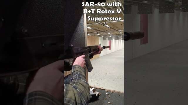 YOUTUBE FIRST???!? SAR 80 .223/5.56 With and Without B+T Rotex V Suppressor!