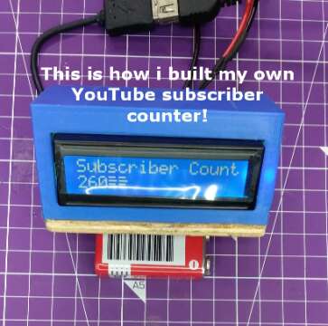 DIY YouTube Subscriber Counter with LCD 16*2 and WiFi-How To #tech #technology #electronics