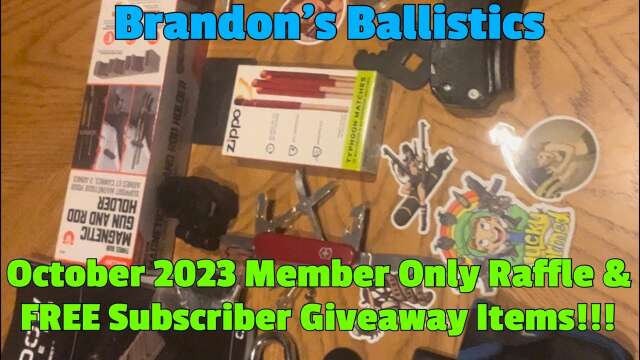 October 2023 Members Only Raffle & Subscriber Giveaway!