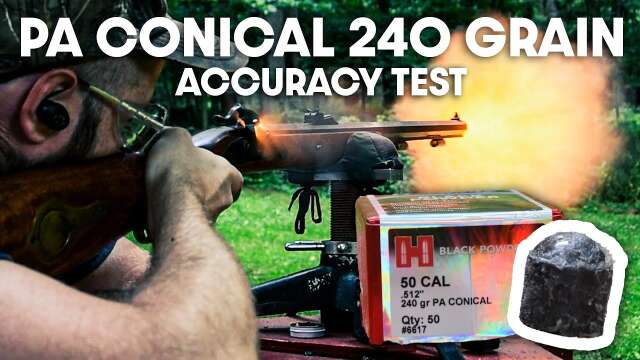 How accurate are Hornady PA Conicals In the wrong barrel? | Hawken Muzzleloader Accuracy Test