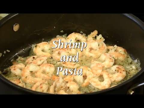 Shrimp and Pasta with Shallots and Lemon Pepper Olive Oil