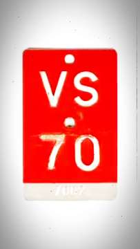 Velomärkli Fahrradnummer Velonummer Fahrradkennzeichen Velovignette VS AVA-INFO
