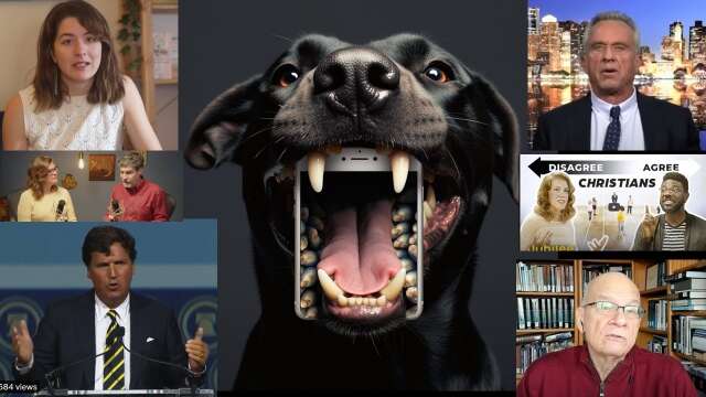 Tucker Carlson and the Dogs that Thankfully only seem to have Virtual Teeth