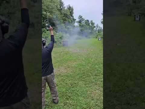 Shooting Kahr BFR 45-70 one-handed!