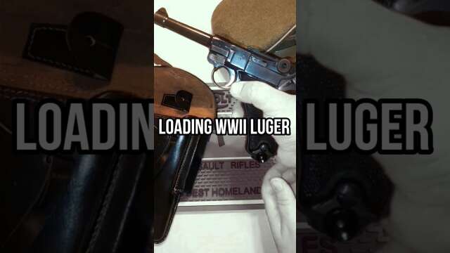 Loading WWII Luger ASMR #asmr #asmrsounds #luger #mauser #ww2 #wwii #ww2history #shorts #p08 byf 42