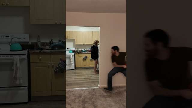 Surprise Nerf Attack on my GF! #shorts - shot on Osmo Pocket 3