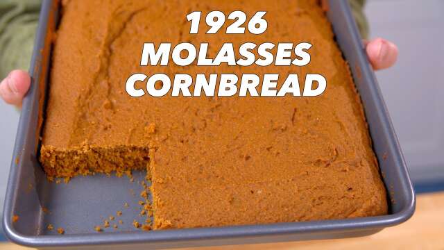 1926 Molasses Cornbread - Old Fashioned Cornbread Recipe - Old Cookbook Show