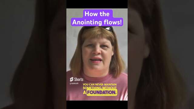 How the Anointing flows through us! #Anointing #PowerofGod #Foundation #obediencetogod #faith
