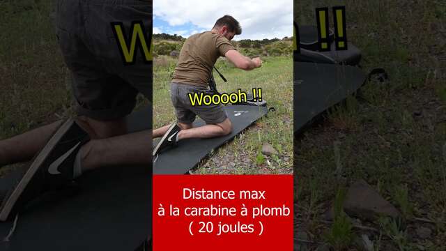 Distance MAX à la carabine à plomb (20 joules) #science #experience #aircomprimé