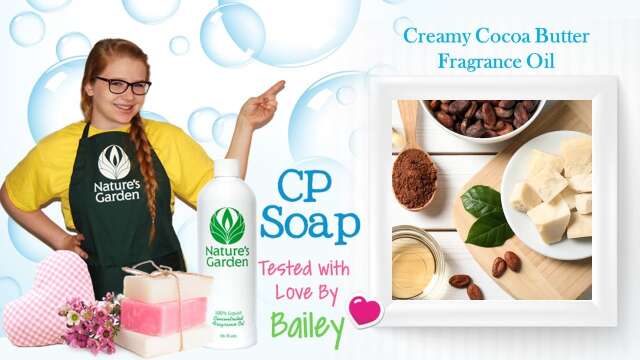 Soap Testing Creamy Cocoa Butter Fragrance Oil- Natures Garden