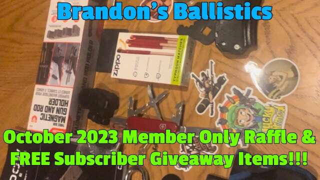 October 2023 Member Only Raffle & FREE Subscriber Giveaway Items!!!
