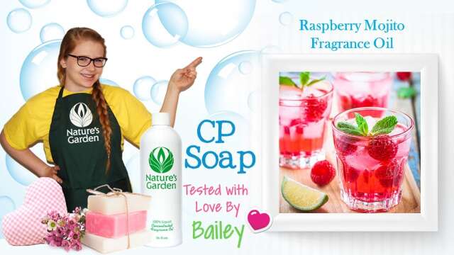 Soap Testing Raspberry Mojito Fragrance Oil- Natures Garden