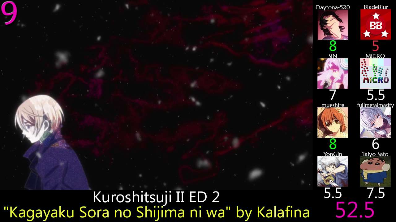 Top Kuroshitsuji Anime Openings & Endings (Party Rank)