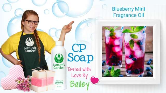 Soap Testing Blueberry Mint Fragrance Oil- Natures Garden