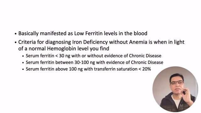 Iron Deficiency WITHOUT Anemia