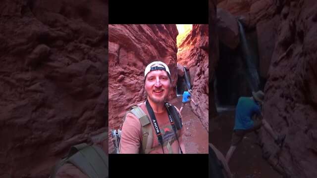 Mary Jane Canyon Hiking Trail leads to Majestic Desert Waterfall | BEST HIKING TRAIL #shorts