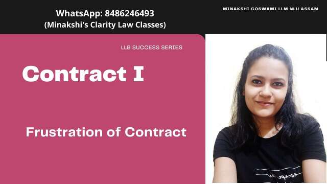Frustration of Contract | KSLU Contract Act complete notes | Consequences of Frustration of Contract