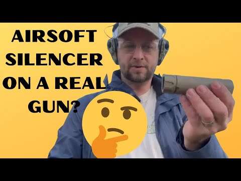 Airsoft Silencer on a real gun