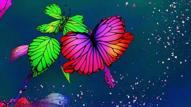 ❤️❤️花と蝶🥰❤️