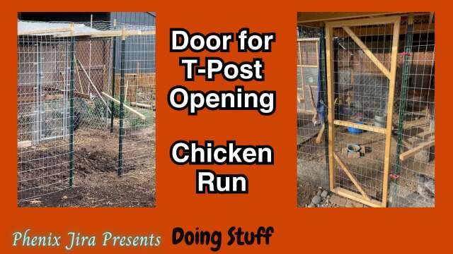 Building a Door for the Chicken Run | T-Post Hinges