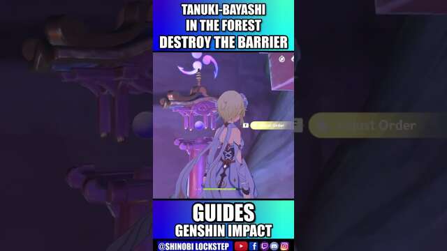 Destroy the Barrier Genshin Impact Tanuki-Bayashi in the Forest #shorts