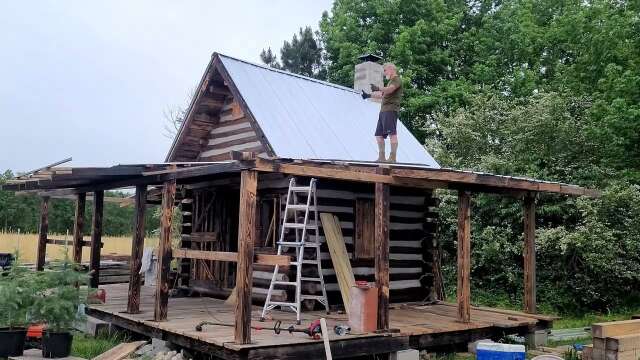 Off-grid tiny cabin build update #32
