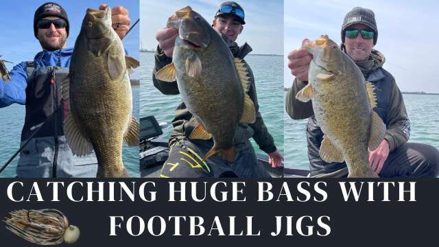 Catching Huge Bass on Football Jigs!